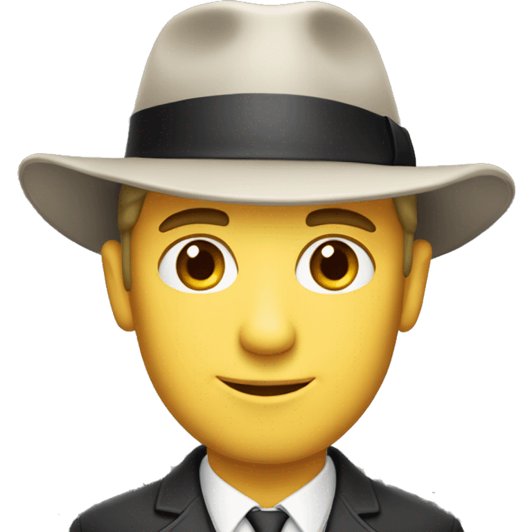 Handsome white man with a hat emoji