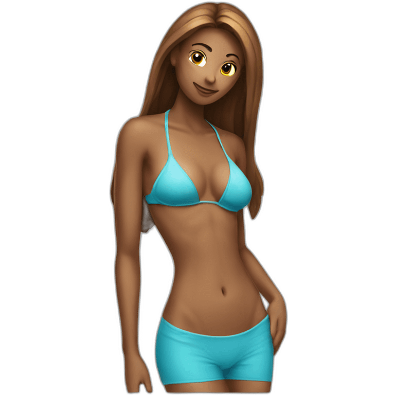 slim woman torso bikini emoji