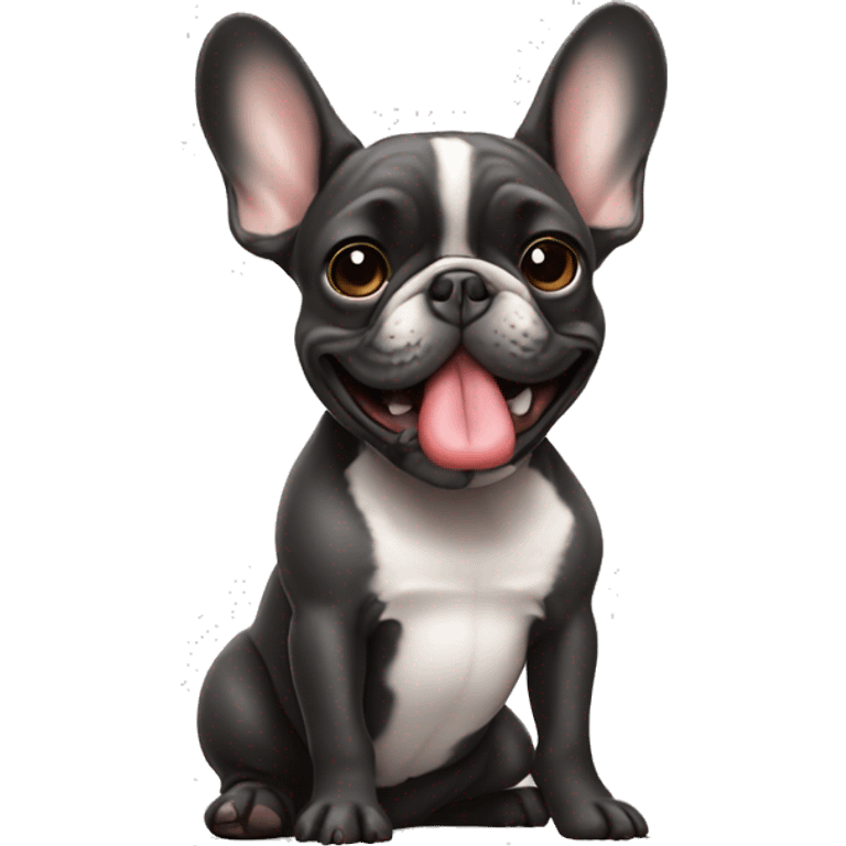 French bulldog blowing a kiss emoji