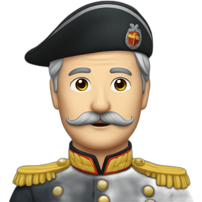 German général with mustache emoji