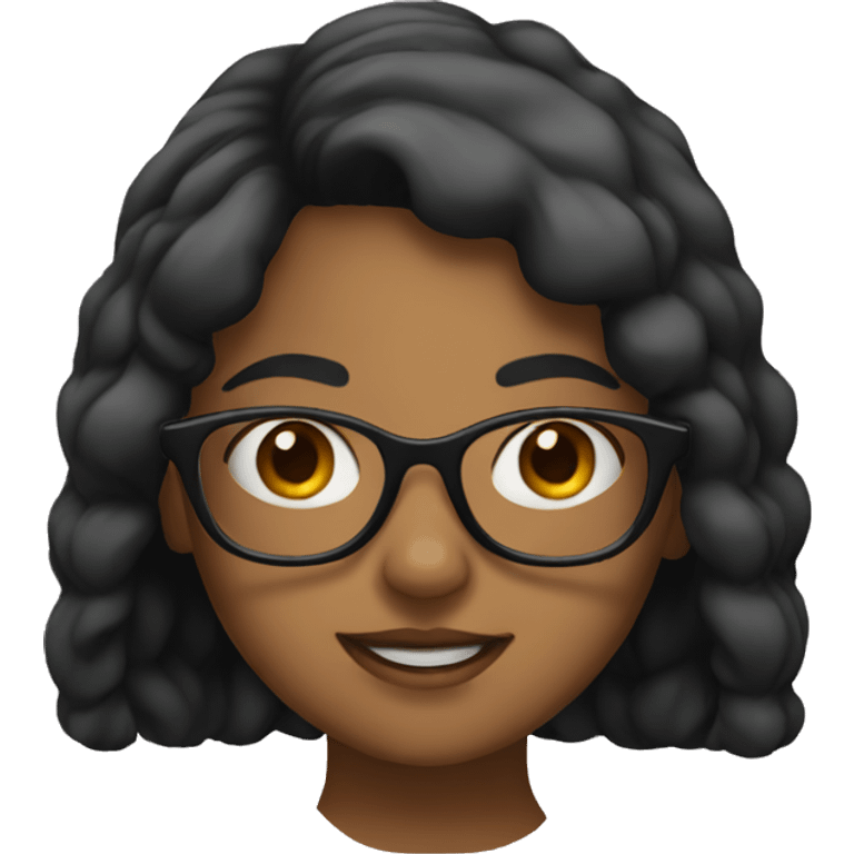 Girl with glasses  emoji