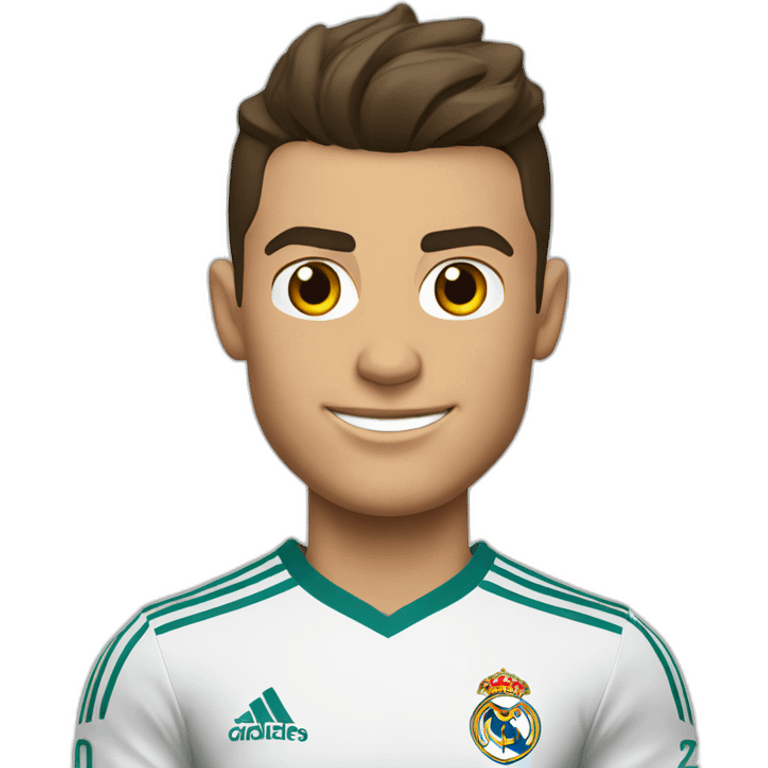 Cristiano Ronaldo in real Madrid kit emoji