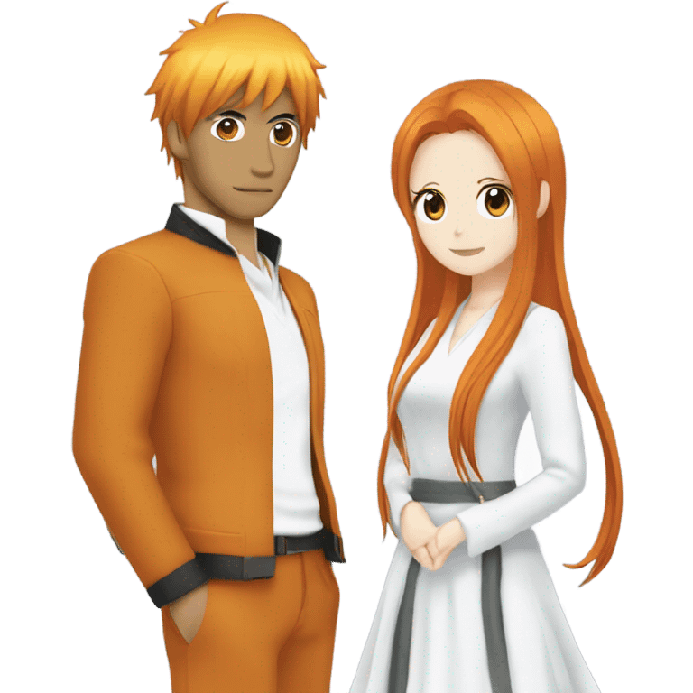 Ichigo with orihime emoji