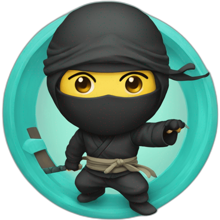 Ninja with peace circle emoji