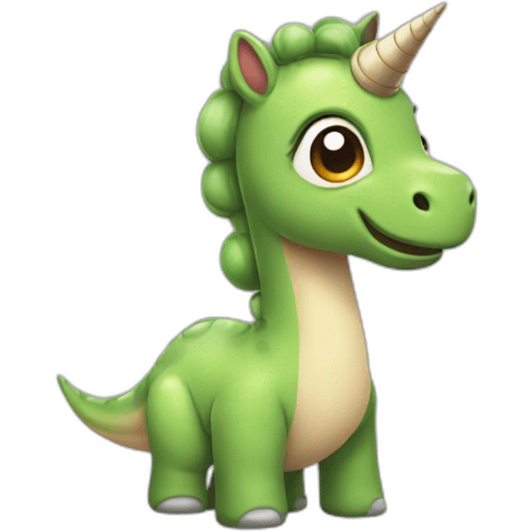 Cute brontosaurus unicorn emoji