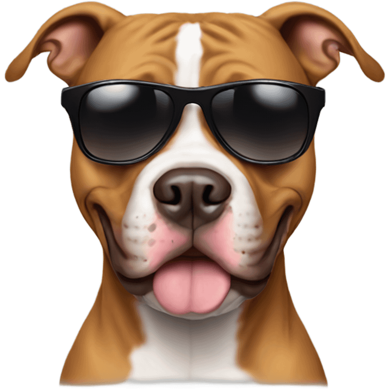 Pitbull wear sunglasses emoji