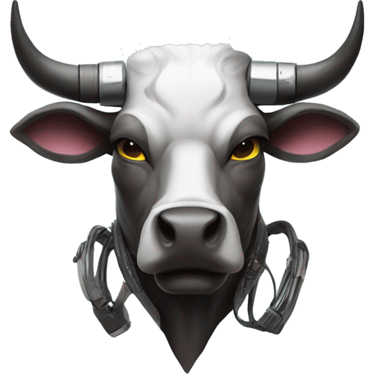 Cyberpunk bull emoji