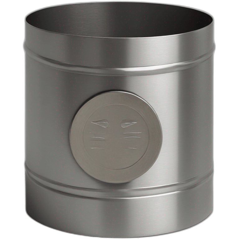 Circular Charity box steel with coin emoji