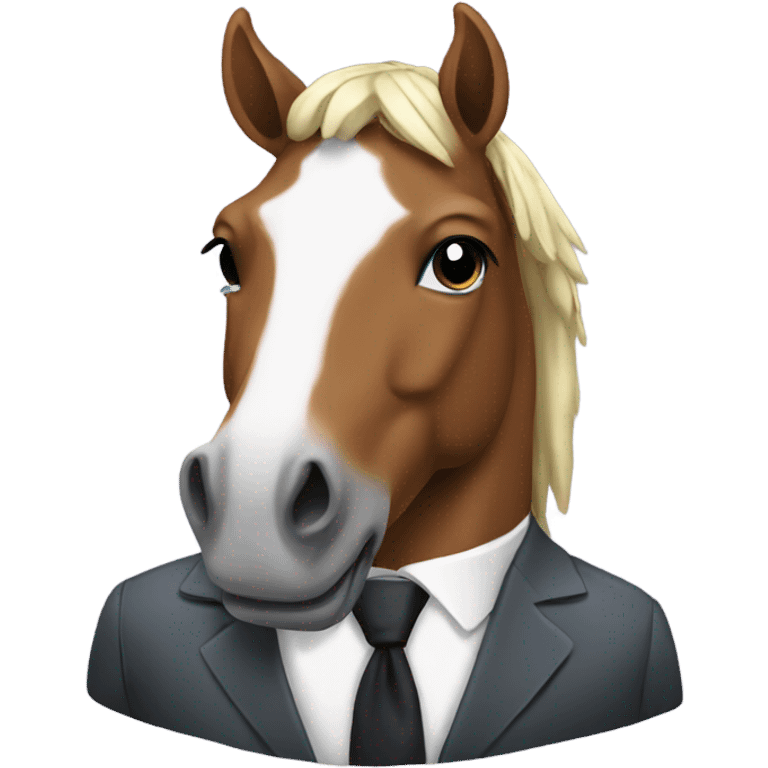 Horse in a suit emoji