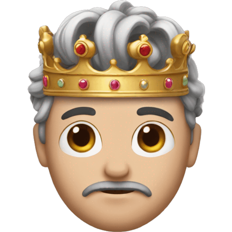 the crown is knocked off the head with a slipper emoji