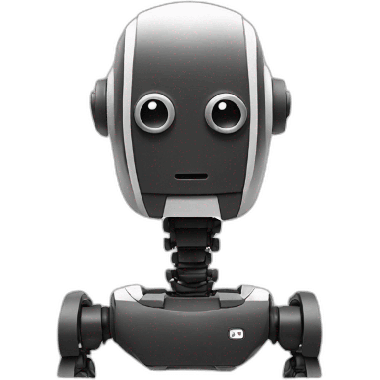 robot black white emoji