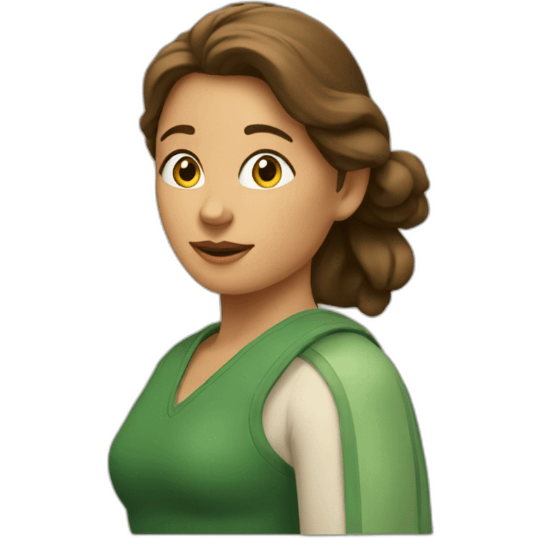 Mujer y olivas emoji