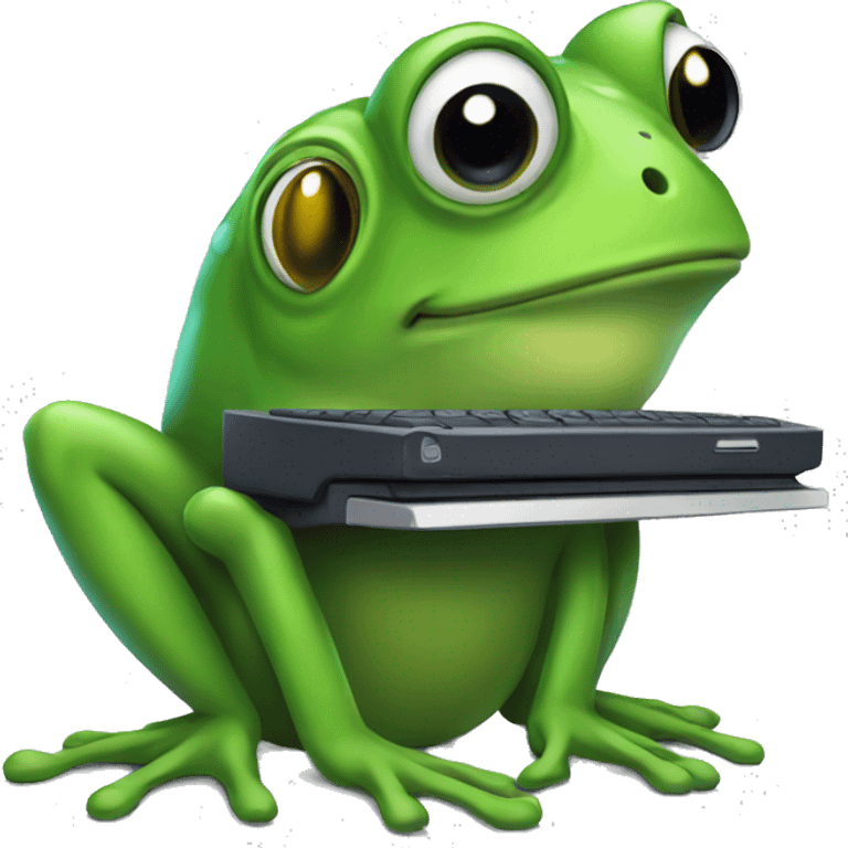 Computer frog emoji