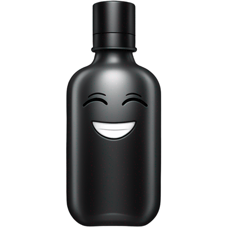 smiling perfume with black cap emoji