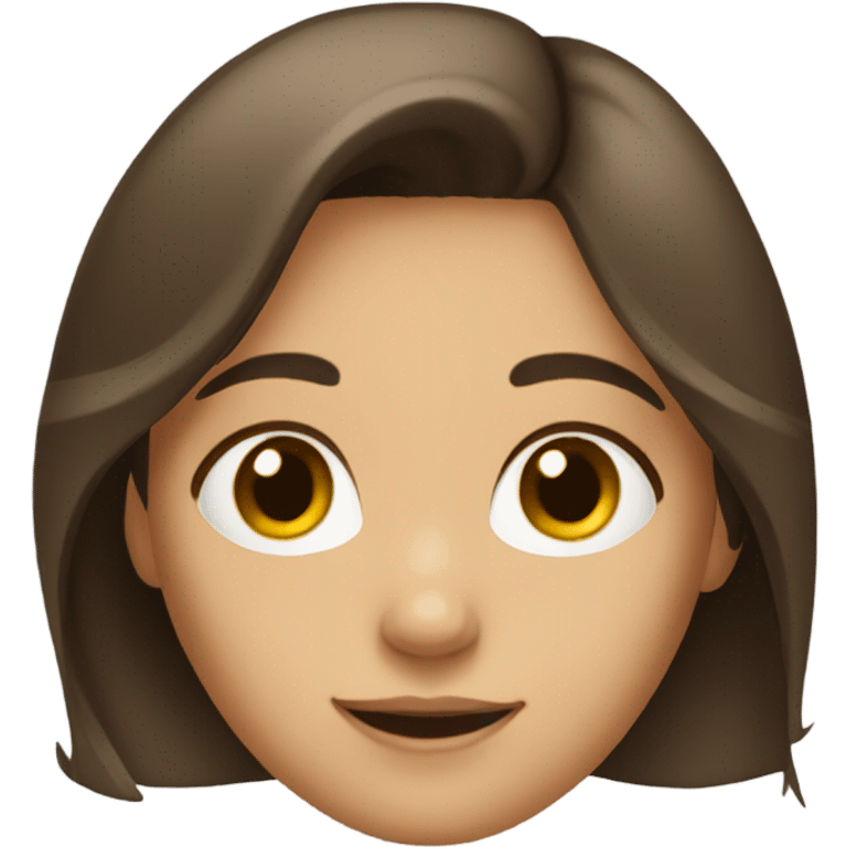 Brunette hair girl emoji