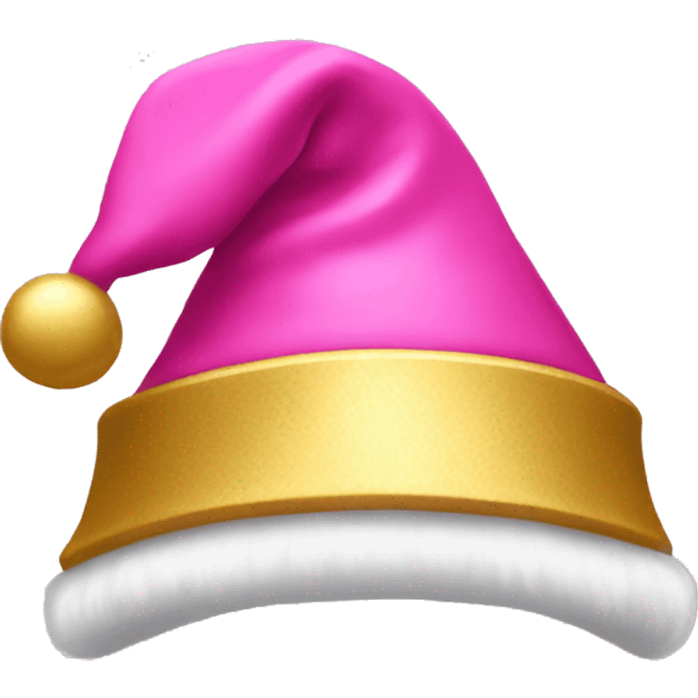 pink and gold santa hat emoji