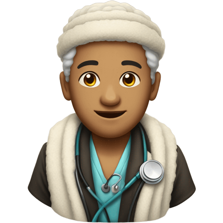 Sherpa wearing a stethoscope  emoji