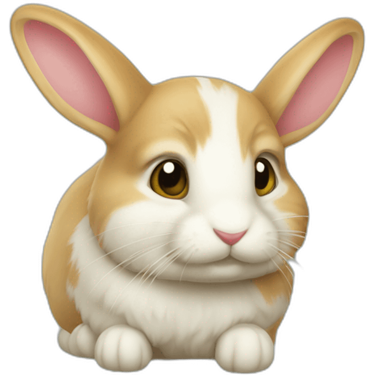 Petit lapin sur le canapé emoji