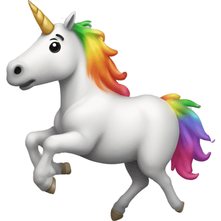 Unicorn farting skittles emoji