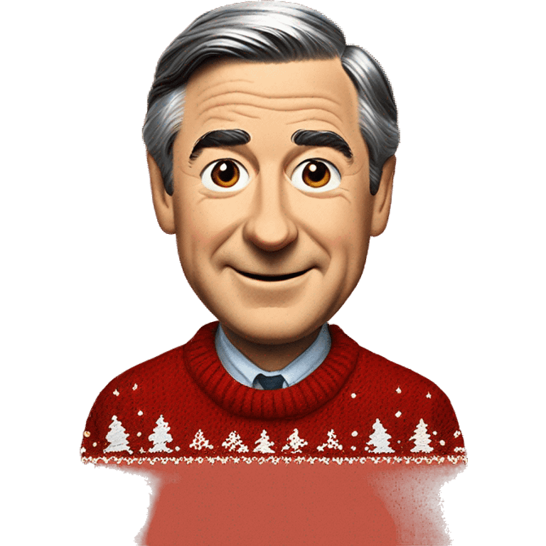 Mr Rogers Christmas sweater  emoji