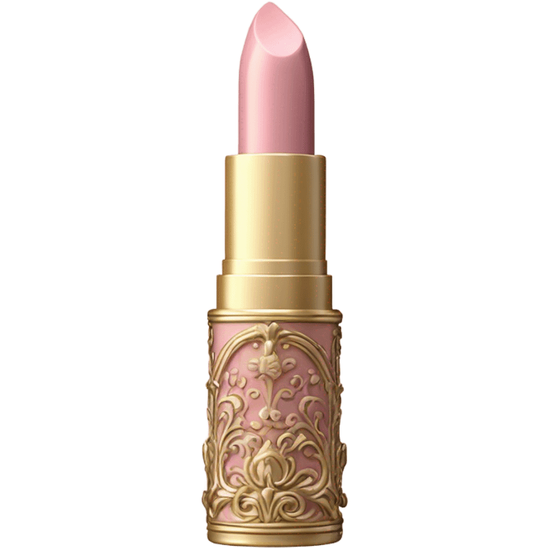 Vintage rococo pale pink lipstick emoji