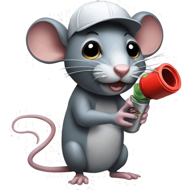 rat with a spray can emoji