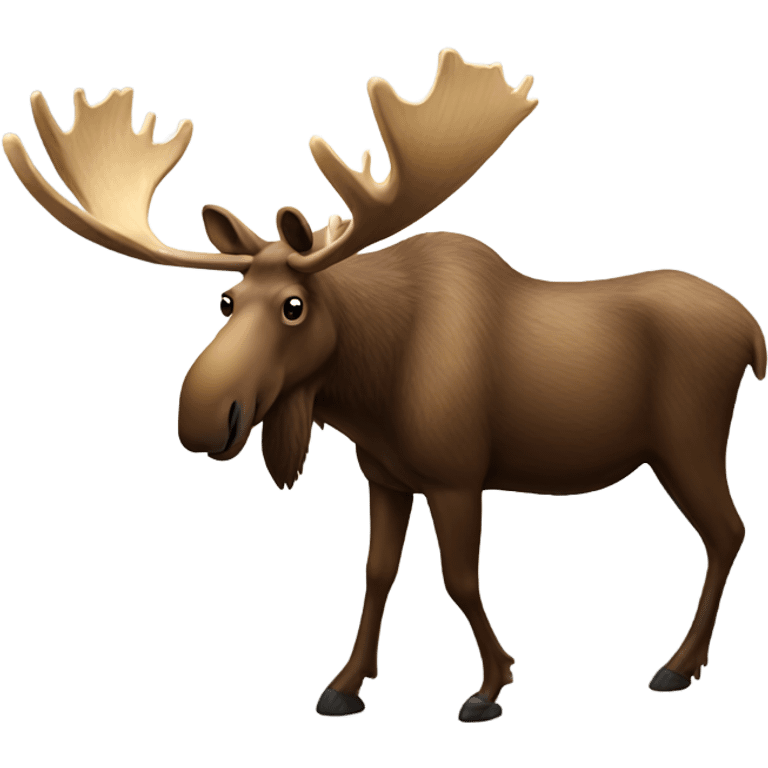 Realistic moose emoji