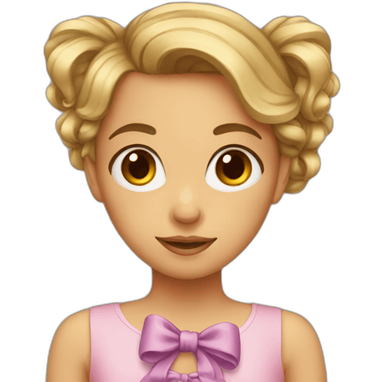 A girl with bow emoji