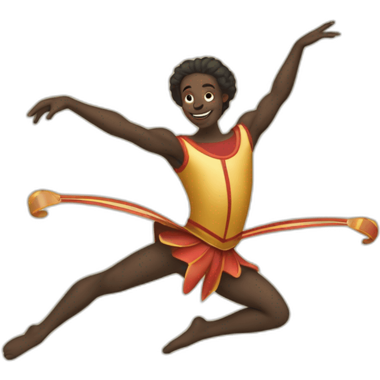 middle ages circus acrobat doing a pirouette emoji