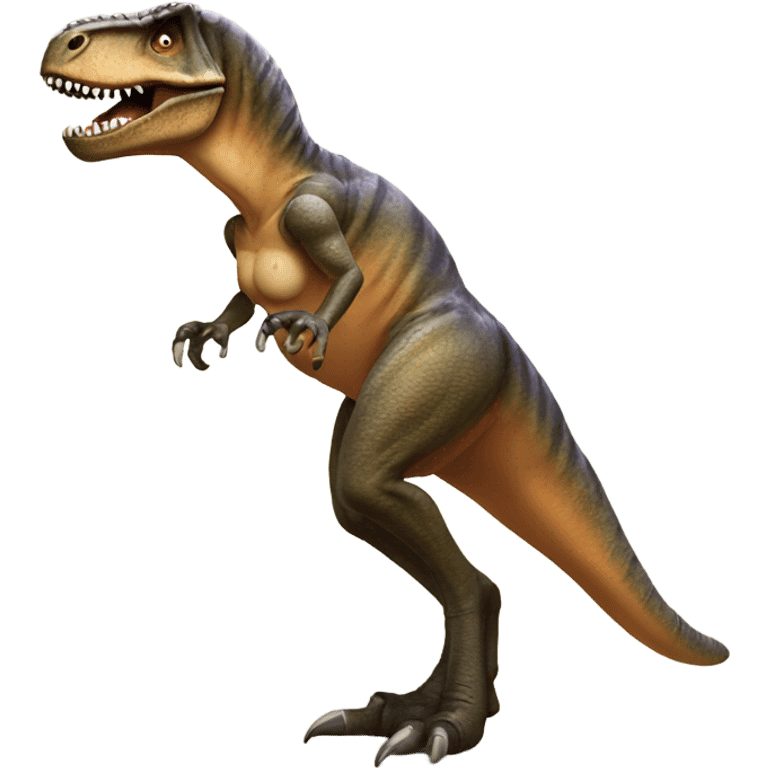 T-rex using a bikinu emoji