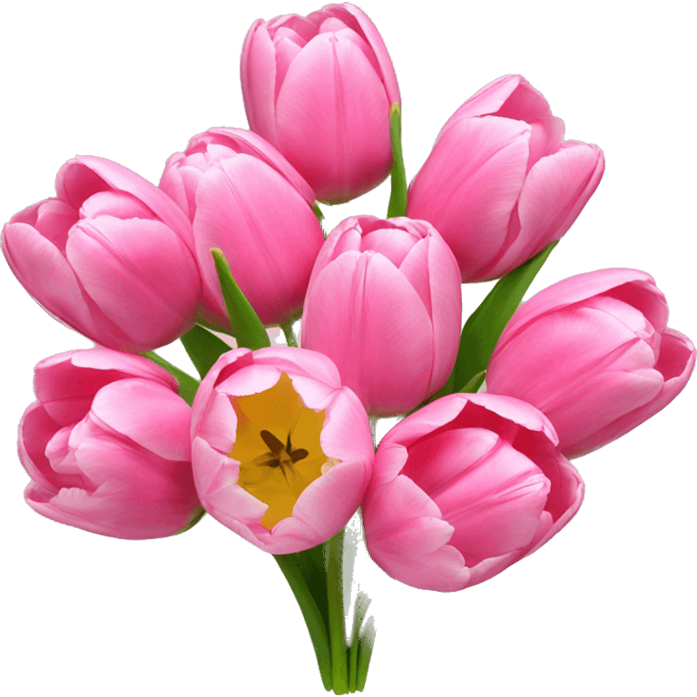 Bouquet of pink tulips emoji