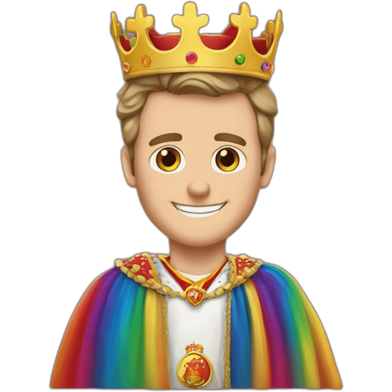 Jonathan Toews as a rainbow king with a royal robe on emoji