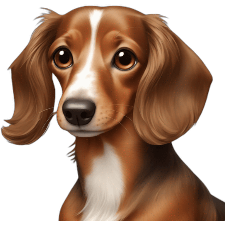 Long haired dachshund emoji