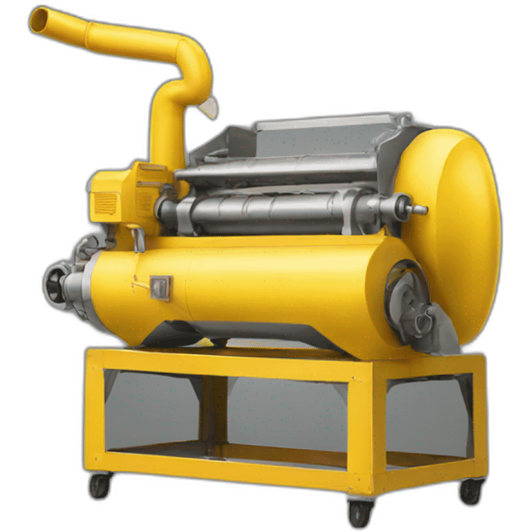 Yellow blowing machine emoji