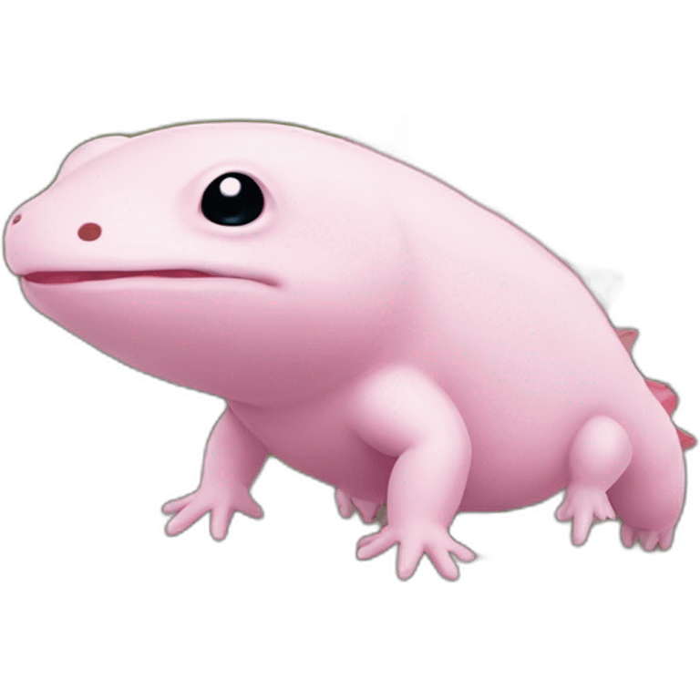 Axolotl climbing a mountain  emoji