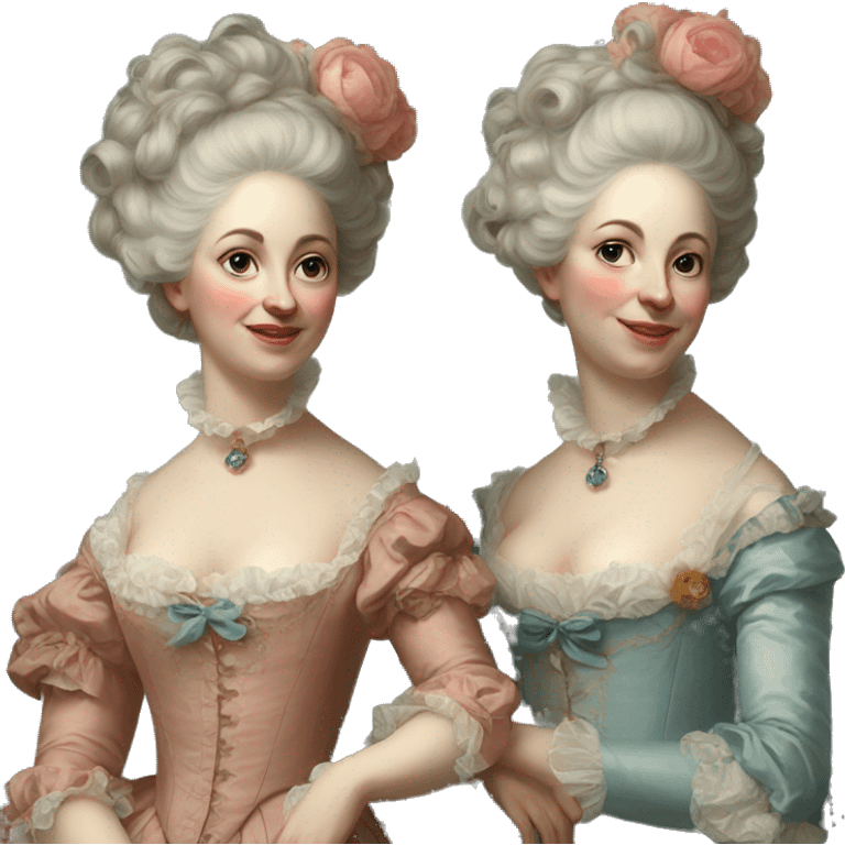 Painting of rococo women emoji