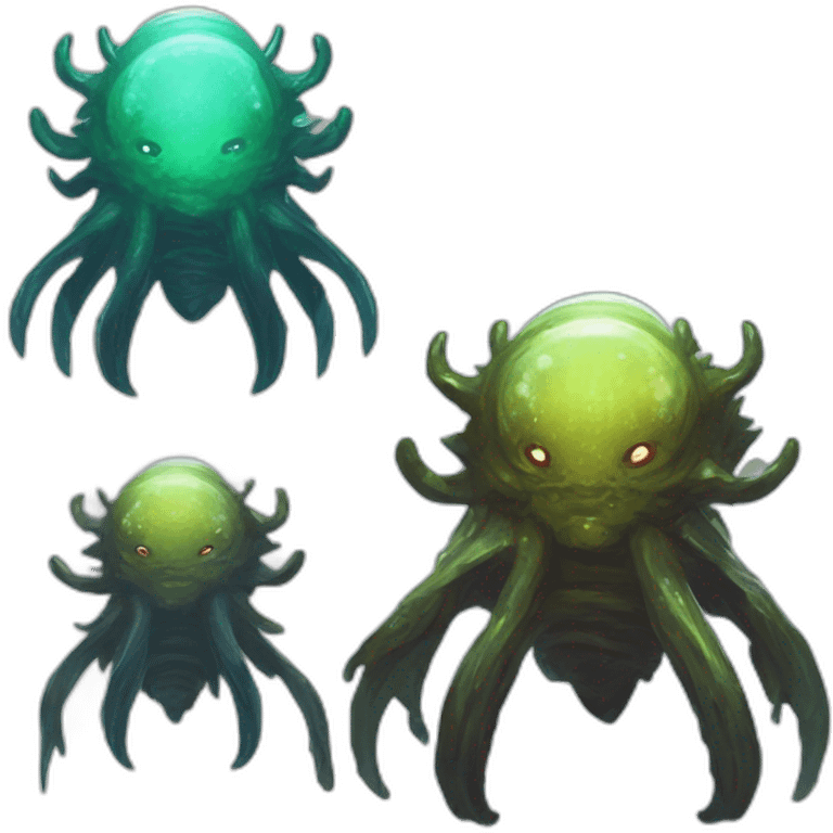 alien sea creature  monster scifi roguelike rpg style inspired by slay thee spire emoji