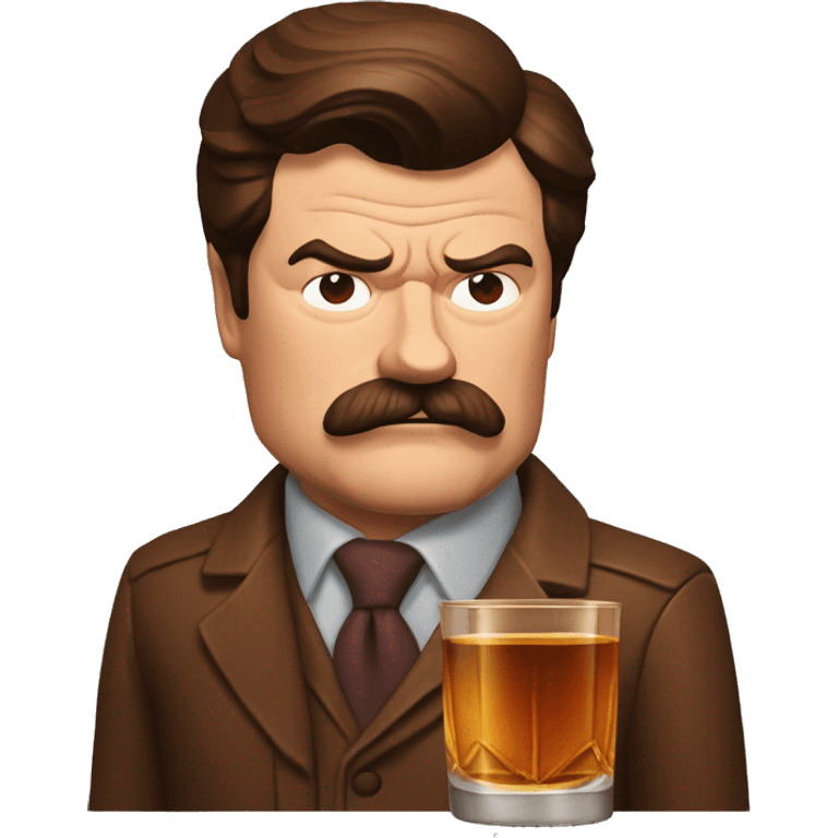 Ron Swanson steak whisky  emoji