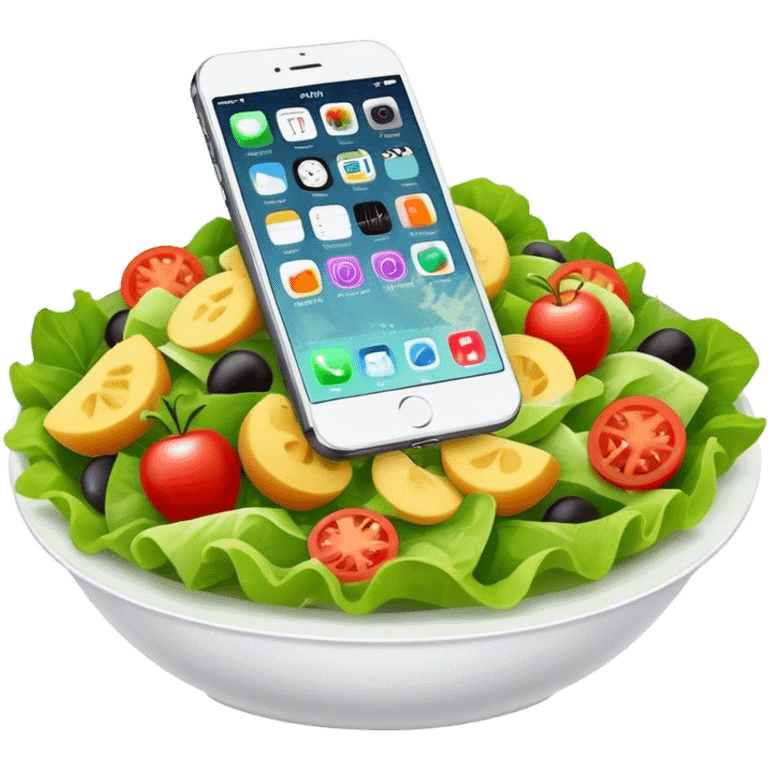 Cell Phone Salad emoji