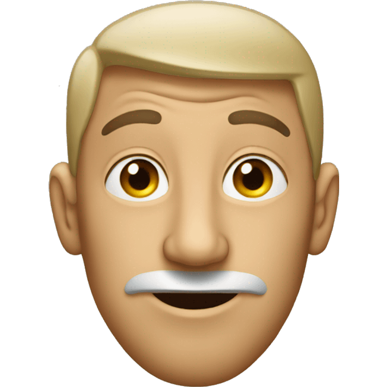 guy with nose above average emoji