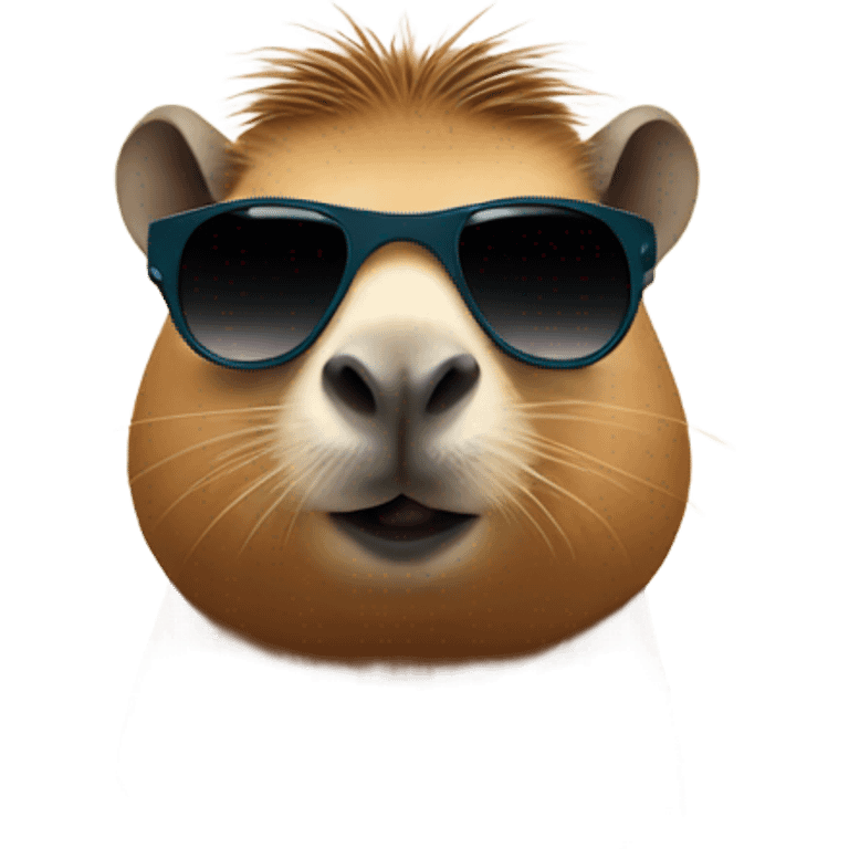 Capybara with sunglasses emoji