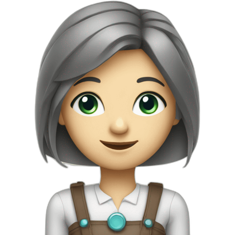 a cute robot lady who works as customer support agent in a bavarian town emoji