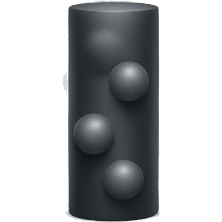 A rubber round cylinder with 2 balls at the bottom together emoji