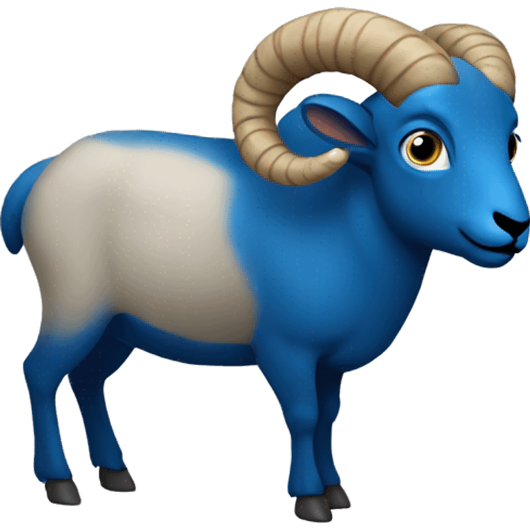 Blue ram (simple) emoji