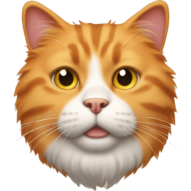 Fat shaggy orange cat emoji