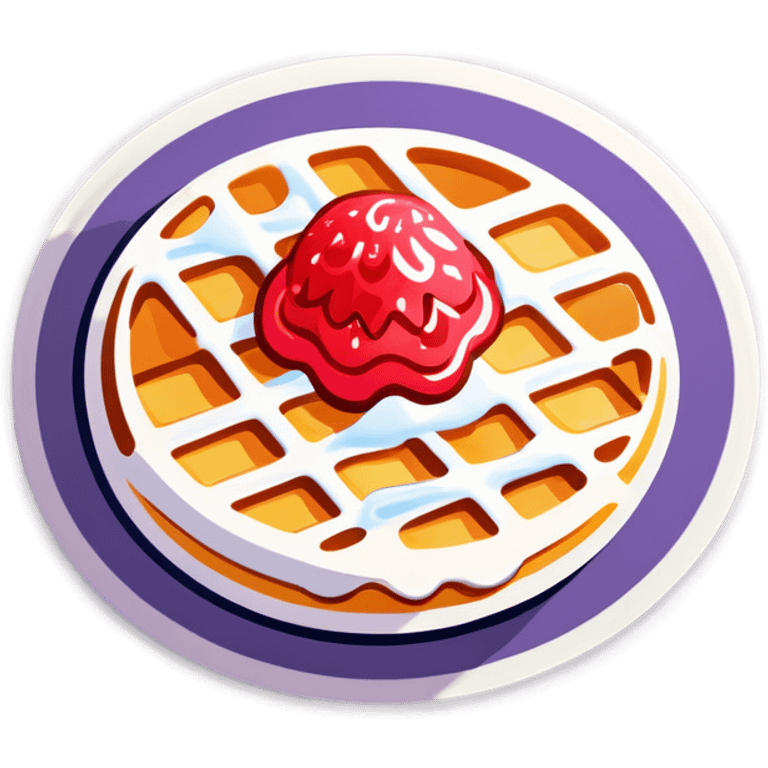 waffle with sugar  emoji