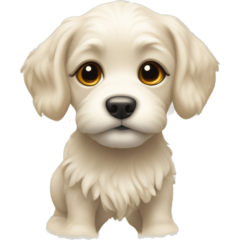 Bolonka zwenta puppy in creme colour emoji