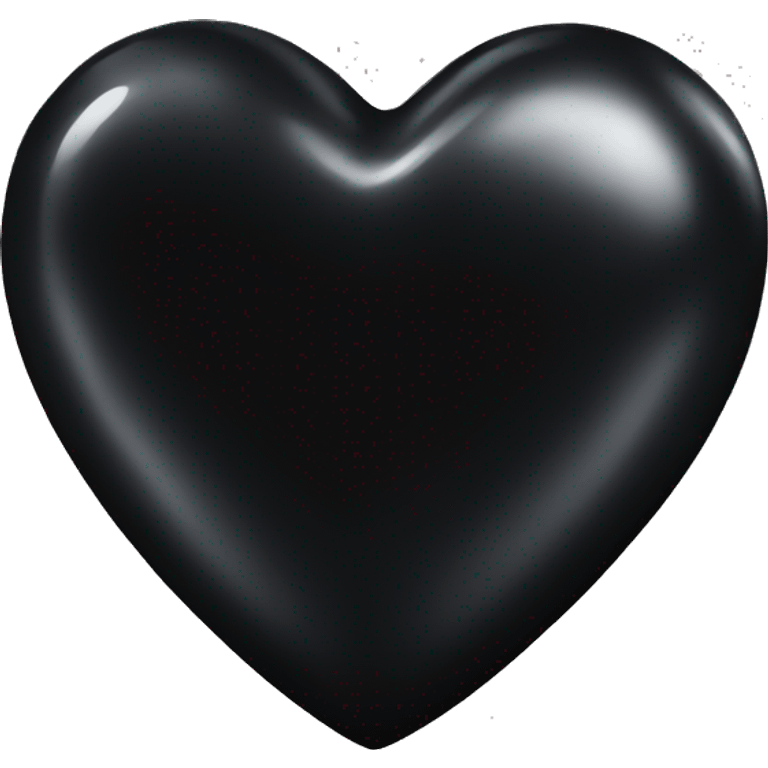 Black glossy heart  emoji