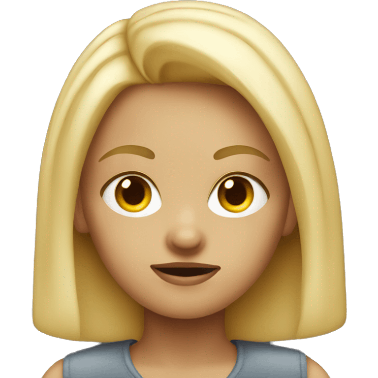 Blonde girl with attitude  emoji