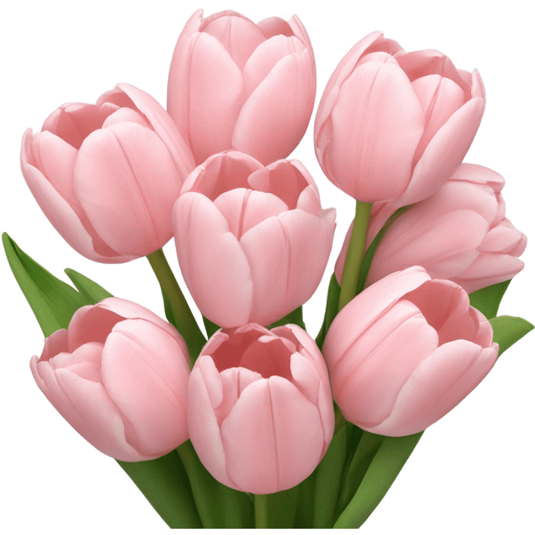 pastel pink tulip flower bouquet emoji